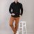 Black Double Pocket Shirt for Men