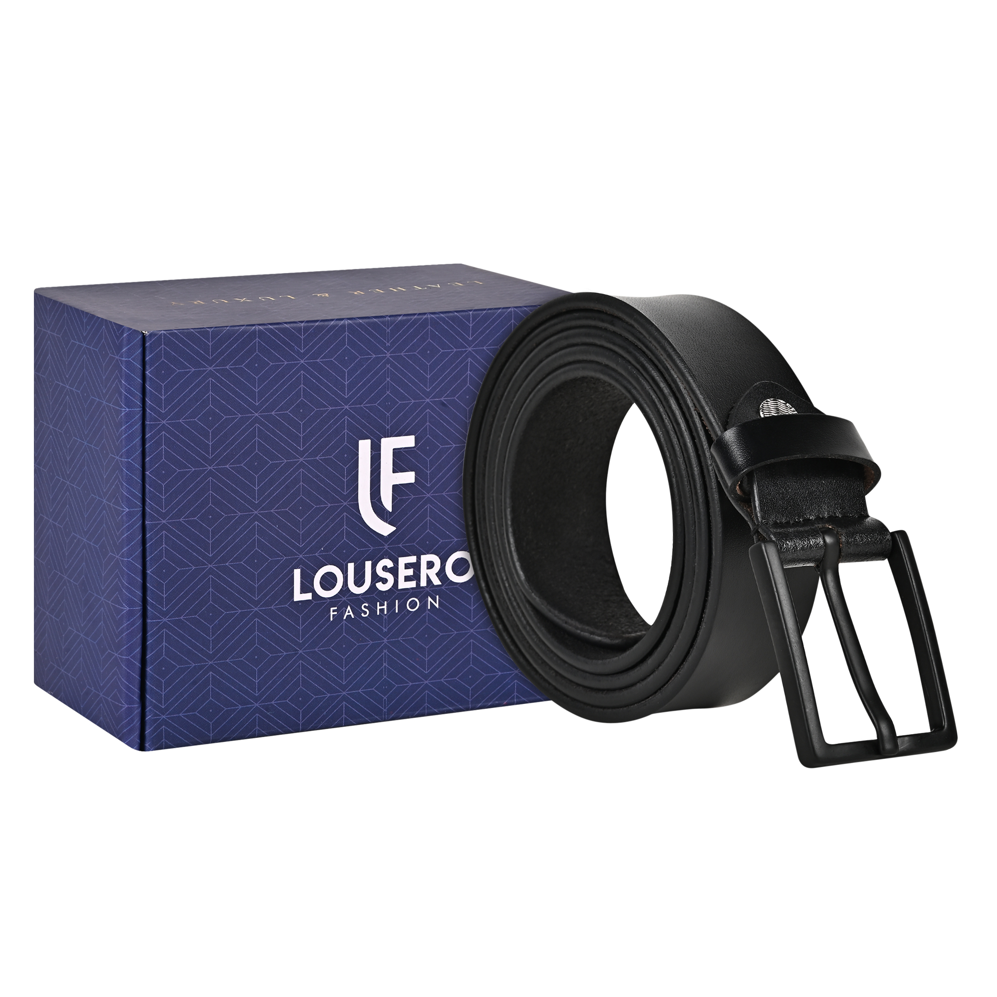 Black Classic Formal Leather Belt for Men