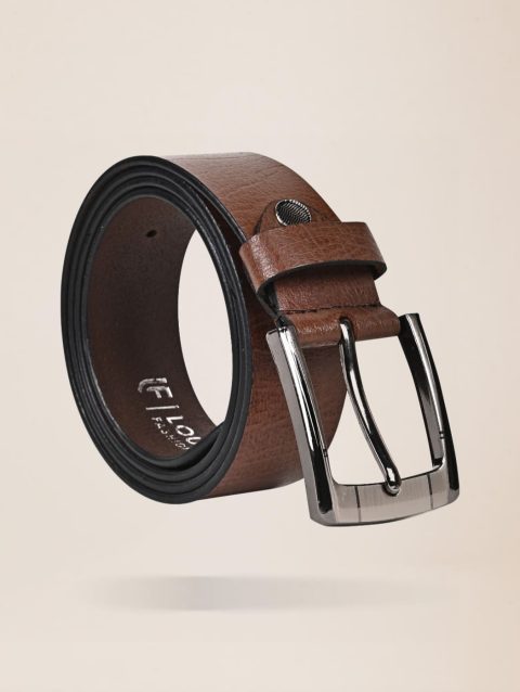 Brown Jungle Print Genuine Leather Belt for Men
