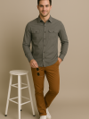Grey Double Pocket Shirt for Men