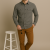 Grey Double Pocket Shirt for Men