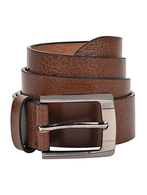 Men Casual Brown Genuine Leather Belt