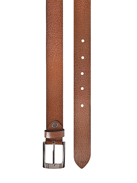 Men Casual Brown Genuine Leather Belt
