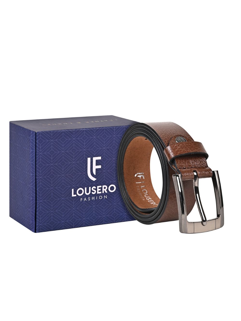 Men’s Casual Brown Genuine Leather Belt - Image 2