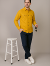 Yellow Double Pocket Shirt for Men