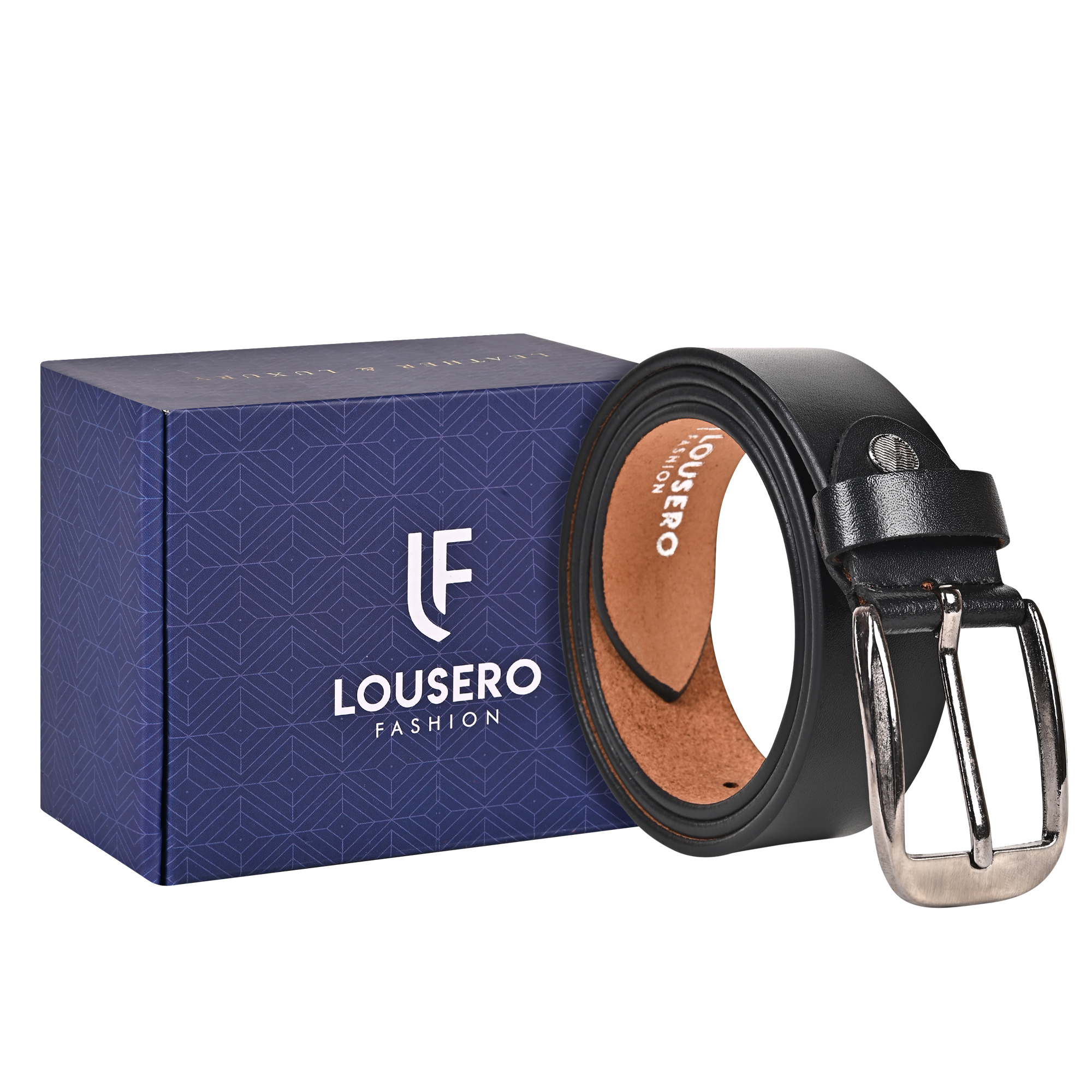 Black Formal Genuine Leather Belt for Men